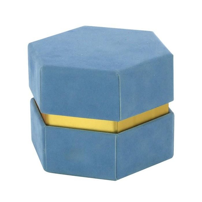 SCATOLA ESAGONALE 8.5XH6.5 VELLUTO CARTA DA ZUCCHERO